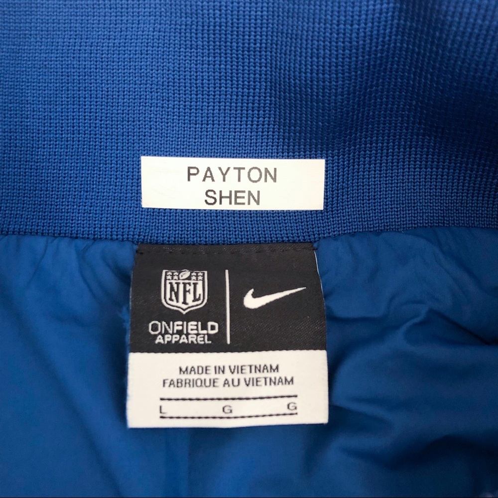 NFL on field apparel | blue windbreaker jacket LG - Picture 7 of 8